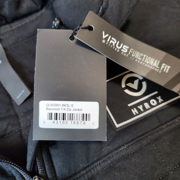 VIRUS x HYROX ladies Baywood 1/4 zip quilted jacket black size S - Picture 7 of 12